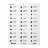 Eenvoudig Rustig House Return-adres Etiket (Full Sheet)