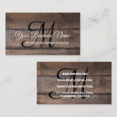 Eenvoudig Rustig Monogram script Visitekaartje (Voorkant / Achterkant)