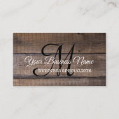 Eenvoudig Rustig Monogram script Visitekaartje (Voorkant)