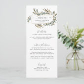 Eenvoudig Rustig Natural Botanical Herb Wedding Me Menu (Staand voorkant)