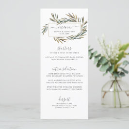 Eenvoudig Rustig Natural Botanical Herb Wedding Me Menu