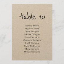 Eenvoudig rustig tabelnummer met zitplaats