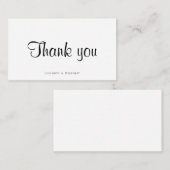Eenvoudig rustige bruiloft bedankt je visitekaartj informatiekaartje (Voorkant / Achterkant)