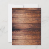 Eenvoudig Rustige Natural Wood Lights String bruil Kaart (Achterkant)