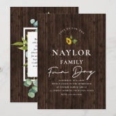 Eenvoudig rustige zonnebloemen boven de hereniging kaart (Voorkant / Achterkant)