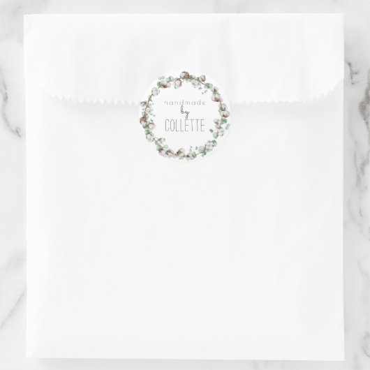 Eenvoudig Rustisch botanisch etiket (Tas)