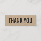 Eenvoudig Rustisch Dank je sociale mediakraft Mini Visitekaartje (Voorkant)