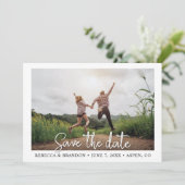 Eenvoudig Rustisch Dubbelzijdig sparen de Foto van Kaart (Staand voorkant)