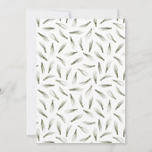 Eenvoudig Rustisch Groene Pine Tree Forest Weddens Kaart (Achterkant)