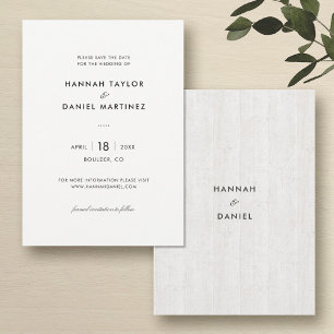 Eenvoudig Rustisch hout Save The Date