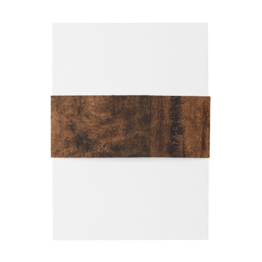 Eenvoudig Rustisch hout Uitnodigingen Wikkel (Achterkant Voorbeeld)