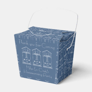 Eenvoudig Rustisch Huis Blauwdruk Nieuw Adres Bewe Bedankdoosjes