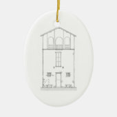 Eenvoudig Rustisch Huis Nieuw adres Huisopwarming Keramisch Ornament (Voorkant)