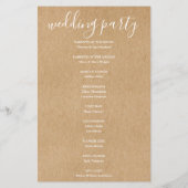 Eenvoudig Rustisch programma voor handtekeningen (Achterkant)