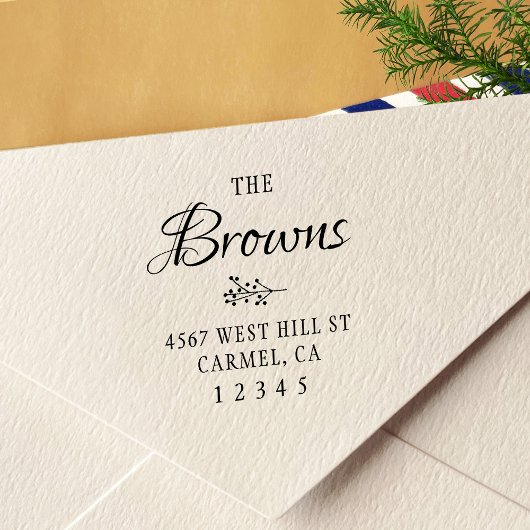 Eenvoudig Rustisch retouradres Zelfinktende Stempel