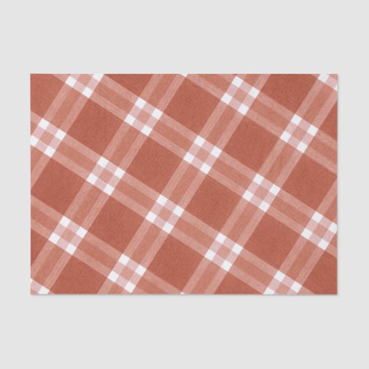 Eenvoudig Rustisch Rood en Wit Pattern Kerstmis  Tissuepapier (Voorkant)