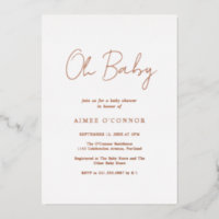 Eenvoudig Rustisch Script Elegant Baby shower Roos