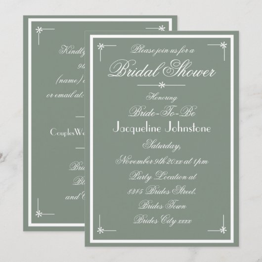 Eenvoudig Rustisch Script Name RSVP Email Vrijgeze Kaart (Voorkant / Achterkant)