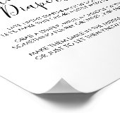 Eenvoudig, 's nachts, 's avonds luiersbord poster (Hoek)