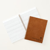 Eenvoudig Sable Leather Gold Monogram Notitieboek (Binnen)