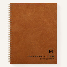 Eenvoudig Sable Leather Gold Monogram