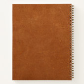 Eenvoudig Sable Leather Gold Monogram Notitieboek (Achterkant)