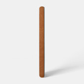 Eenvoudig Sable Leather Luxury Gold Monogram Samsung Galaxy Hoesje (Linkerkant)