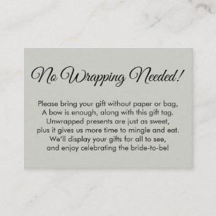 Eenvoudig Sage geen Verpakking nodig! Vrijgezellen Informatiekaartje