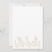 Eenvoudig Sage Green en Gold Leaves Wedding Kaart (Achterkant)