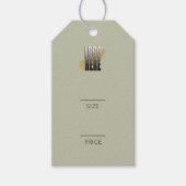 Eenvoudig Sage Green Logo Clothing Swing Price Lab Cadeaulabel (Voorkant)