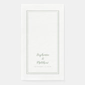 Eenvoudig Sage Green Modern Minimalist Weddenrenne Servet (Voorkant)