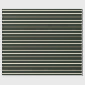 Eenvoudig Sage Green Striped Wrapping Paper Cadeaupapier (Vlak)