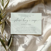 Eenvoudig Sage Green Vrijgezellenfeest Recept Informatiekaartje