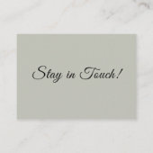 Eenvoudig, Sage Green We hebben Verandering van Ad Informatiekaartje (Achterkant)