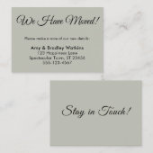 Eenvoudig, Sage Green We hebben Verandering van Ad Informatiekaartje (Voorkant / Achterkant)