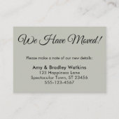 Eenvoudig, Sage Green We hebben Verandering van Ad Informatiekaartje (Voorkant)