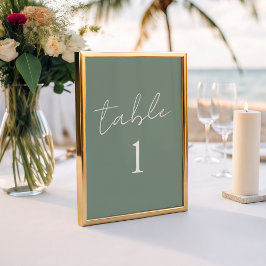 Eenvoudig Sage Green Wedding Kaart
