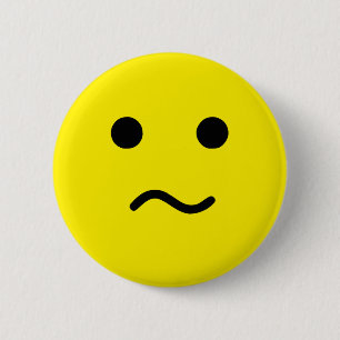 Eenvoudig samengevouwen Meh Yellow Face Ronde Button 5,7 Cm