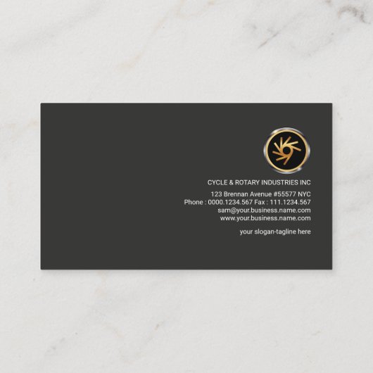 Eenvoudig samenvattend Creative Black Grunge Found Visitekaartje (Achterkant)