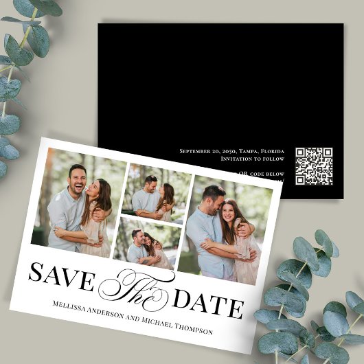 Eenvoudig Save the Date-script met fotocollage Date