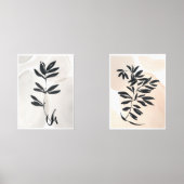 Eenvoudig Scandinavisch zwart takje poster Muurkunst Sets (Voorkant)