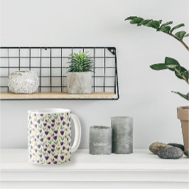 Eenvoudig Scandinavische bloemen en vogelpatroon Koffiemok