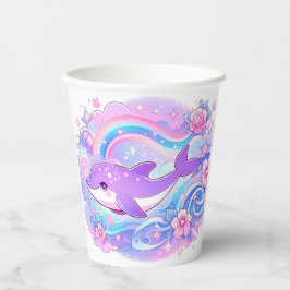 Eenvoudig Schattig Dolfijn Baby shower Papieren Bekers