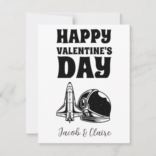 Eenvoudig Schattig Hart Fijne Valentijnsdag Stel (Voorkant)