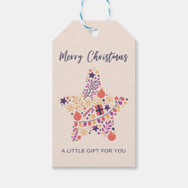 Eenvoudig schattig kerstcadeau label cadeaulabel
