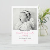 Eenvoudig schattig meisje - Aankondiging van geboo (Staand voorkant)