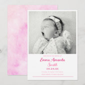 Eenvoudig schattig meisje - Aankondiging van geboo (Voorkant / Achterkant)