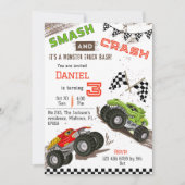 Eenvoudig schattig modern monstertruck kind 3e ver kaart (Voorkant)