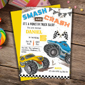 Eenvoudig schattig modern monstertruck kind 5e ver kaart