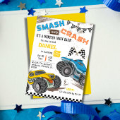 Eenvoudig schattig modern monstertruck kind 6e ver kaart